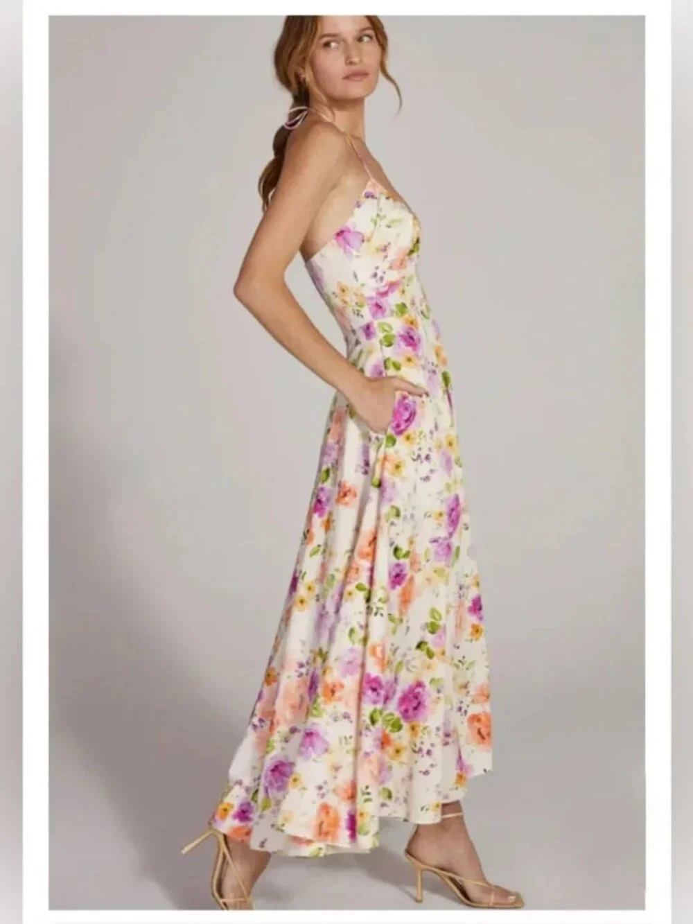 Favorite Daughter The Halting Traffic Dress Maxi Anthropologie Oahu Watercolor